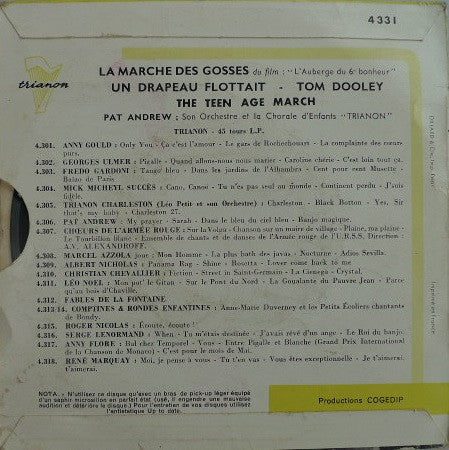 Pat Andrew Et Son Ensemble Et La Chorale Enfantine Trianon : La Marche Des Gosses, Du Film "L'auberge Du 6ème Bonheur" (7", EP)