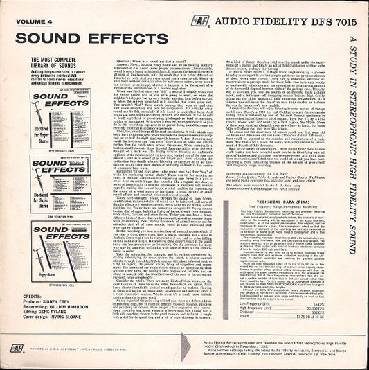 No Artist : Sound Effects, Volume 4 (LP, Album)