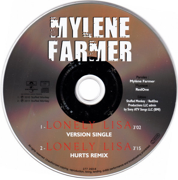 Mylène Farmer : Lonely Lisa (CD, Single)