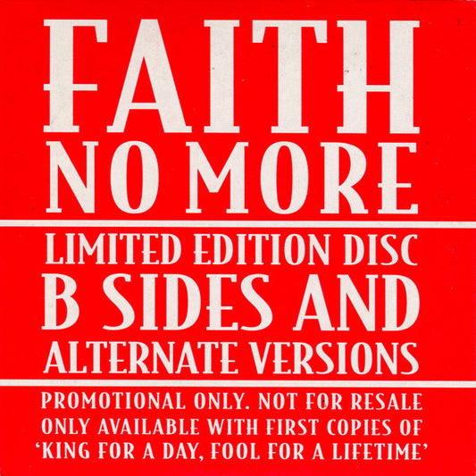 Faith No More : B Sides And Alternate Versions (CD, Comp, Ltd, Promo)