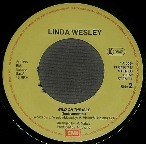 Linda Wesley : Wild On The Isle (7", Single)