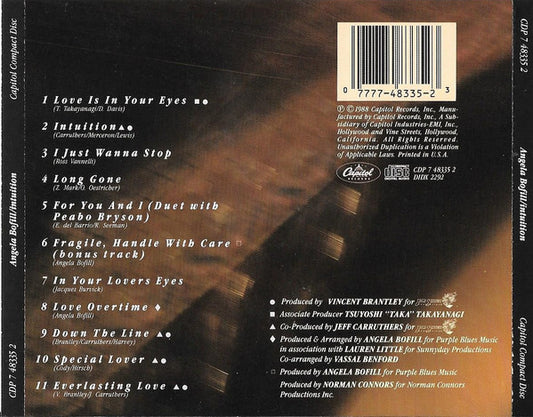 Angela Bofill : Intuition (CD, Album)