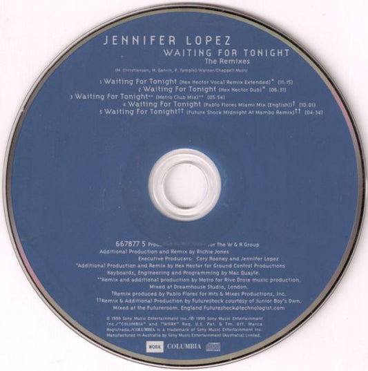 Jennifer Lopez : Waiting For Tonight (The Remixes) (CD, Single, MP)