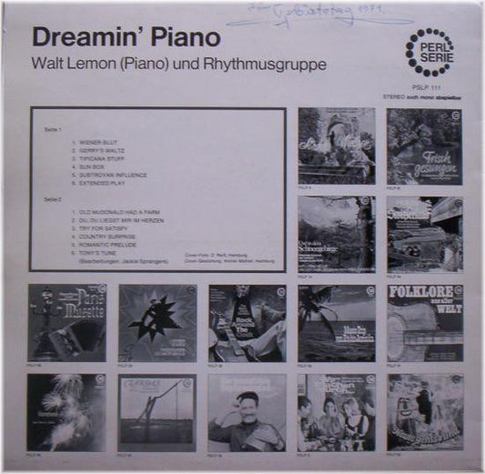 Walt Lemon : Dreamin' Piano (LP, Album)