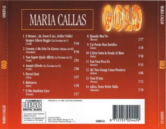Maria Callas : Gold (CD, Comp)