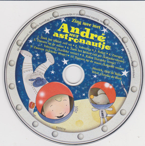 Claudia de Breij, Erik de Reus : Zing Mee Met André Het Astronautje (CD, Album)