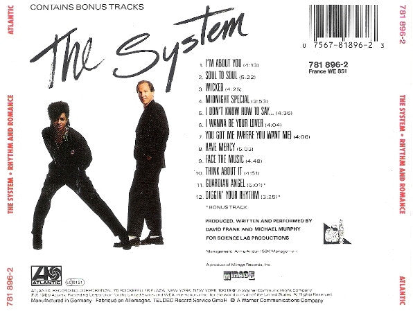 The System : Rhythm And Romance (CD, Album)