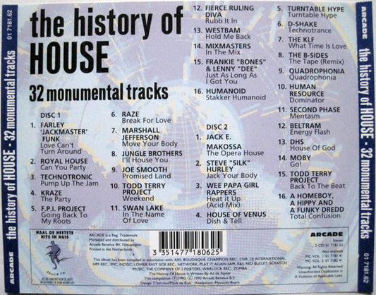 Various : The History Of House - 32 Monumental Tracks (2xCD, Comp)