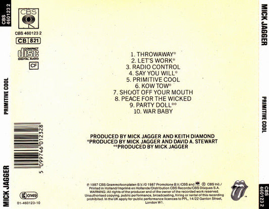 Mick Jagger : Primitive Cool (CD, Album)