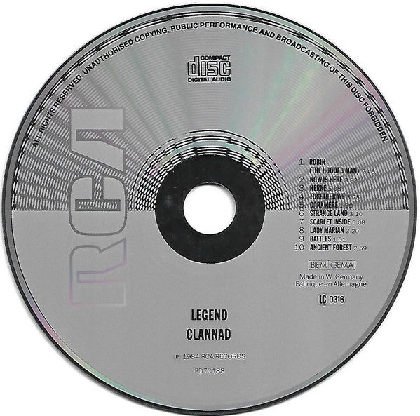 Clannad : Legend (CD, Album, RP, PDO)