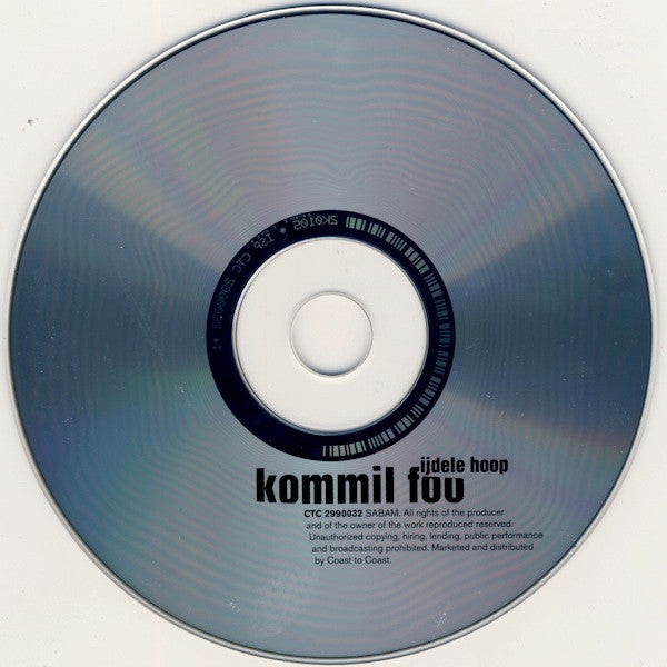 Kommil Foo : IJdele Hoop (CD, Album)