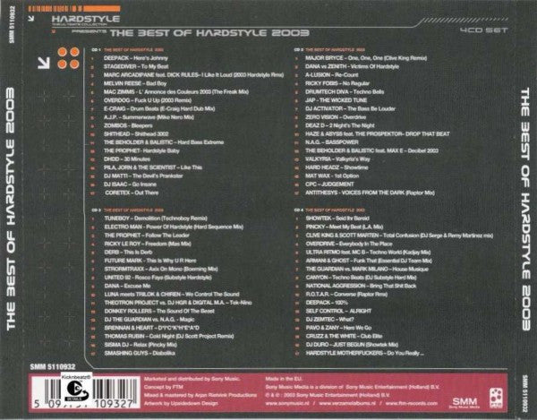 Various : The Best Of Hardstyle 2003 (4xCD, Comp, Mixed)