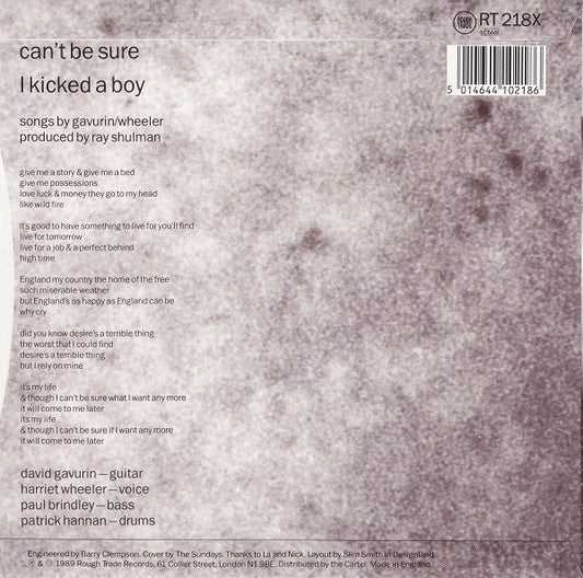 The Sundays : Can't Be Sure (7", Single)