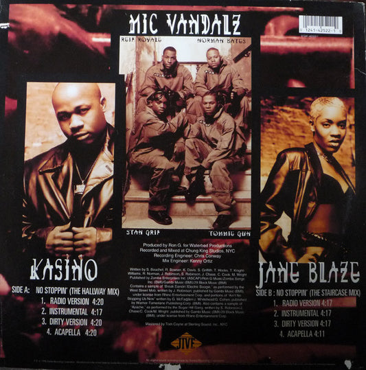 The Jive All-Stars Featuring Jane Blaze, Kasino & Mic Vandalz : No Stoppin' (12")