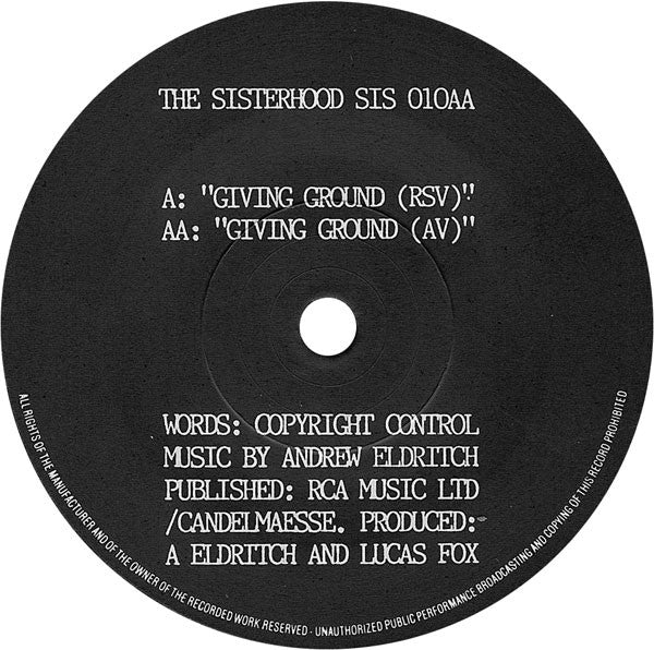 The Sisterhood : Giving Ground (7", Single)