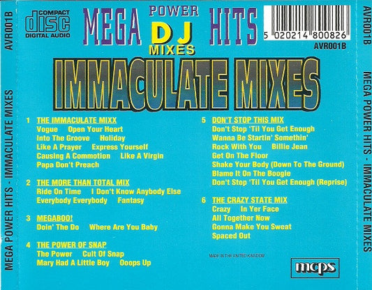 The Vision Mastermixers : Mega Power Hits - Immaculate Mixes (CD, Mixed)