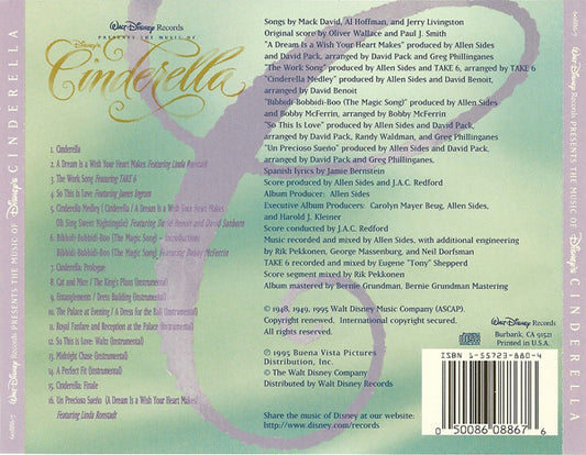 Various : The Music Of Disney's Cinderella (CD, Comp)