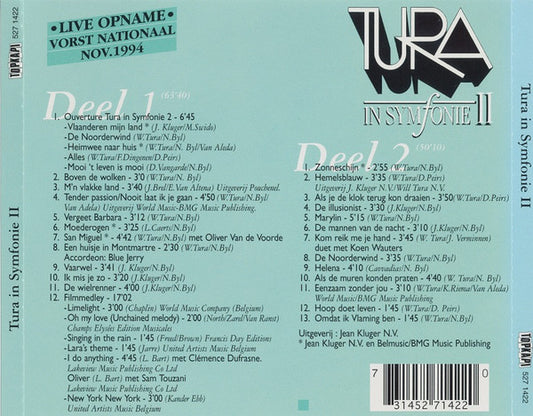 Will Tura m.m.v. Belgian Radio And Television Philharmonic Orchestra en Belgian Radio And Television Choir o.l.v. Fernand Terby : Tura In Symfonie II (2xCD, Album)