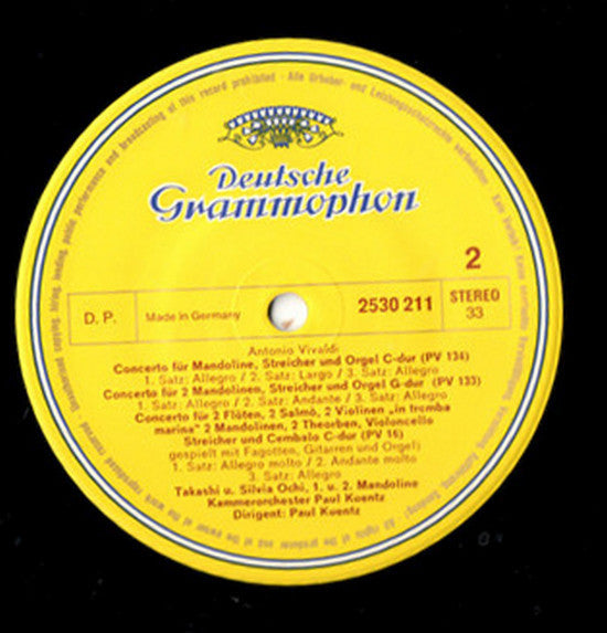 Antonio Vivaldi, Narciso Yepes, Takashi Ochi & Silvia Ochi, Orchestre De Chambre Paul Kuentz : Konzerte Für Laute (Gitarre) & Mandoline (LP, RP)