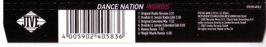 Dance Nation : Words (CD, Maxi, Enh)
