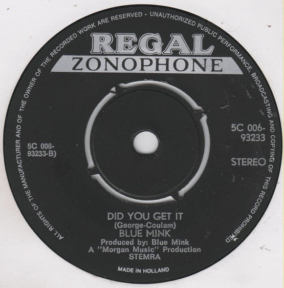 Blue Mink : Count Me In (7", Single, 4-P)