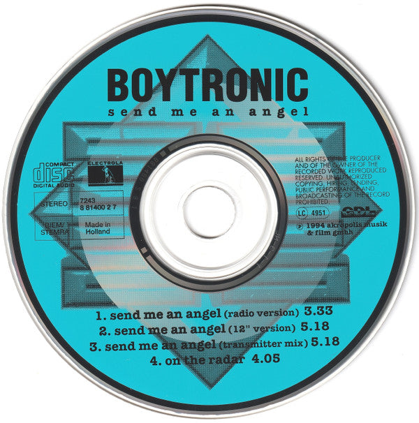 Boytronic : Send Me An Angel (CD, Maxi)