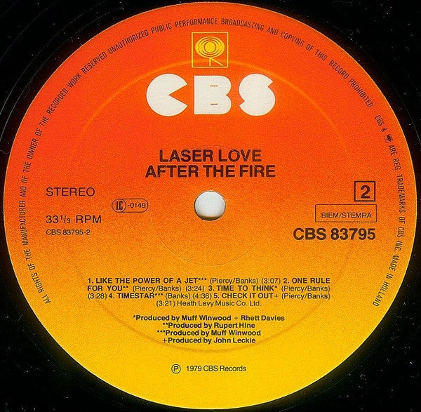 After The Fire : Laser Love (LP, Album)