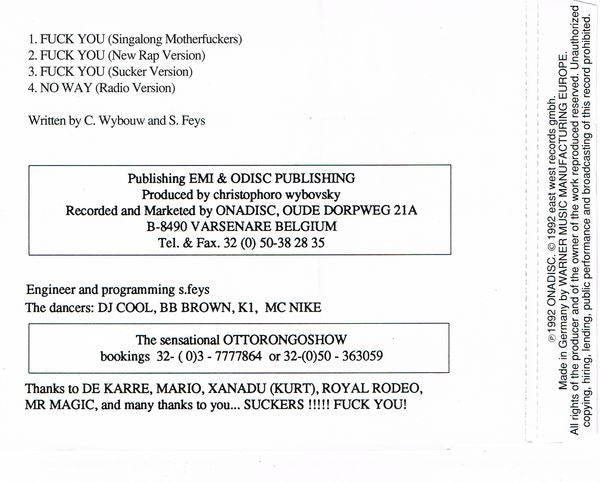 Ottorongo : Fuck You! (CD, Maxi)