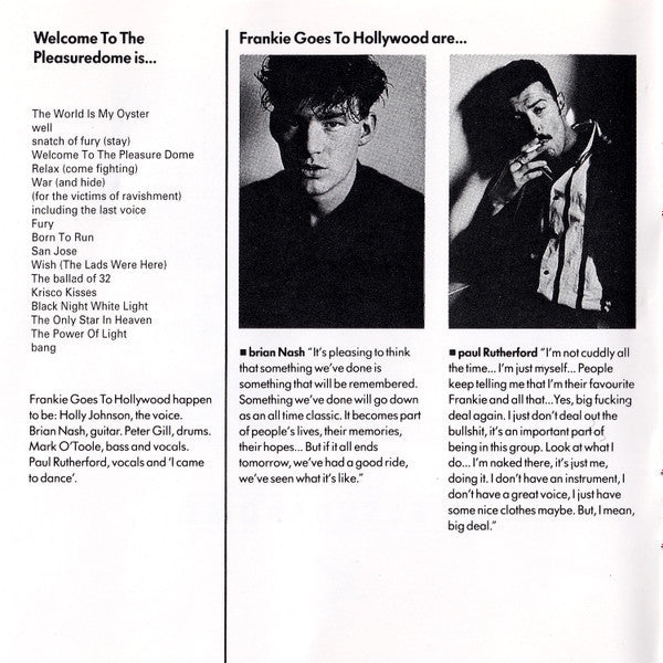 Frankie Goes To Hollywood : Welcome To The Pleasuredome (CD, Album, RE)