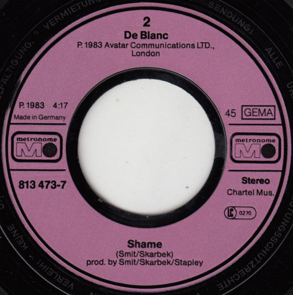 De Blanc : No Tears No Cry (Ways Of The World) (7", Single)