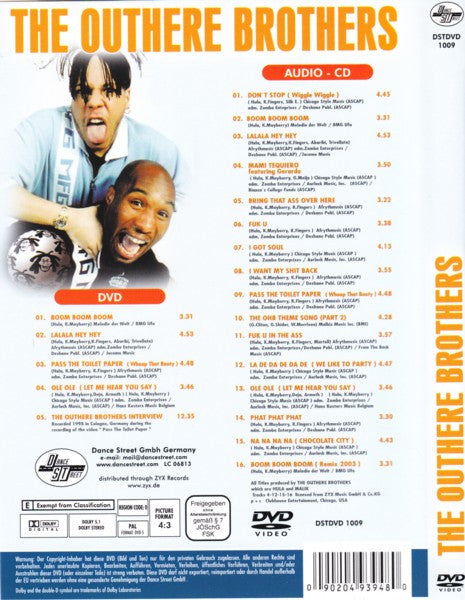The Outhere Brothers : Dance History - All The Hits & Video Clips Plus Bonus Interview (CD, Album, Comp + DVD)