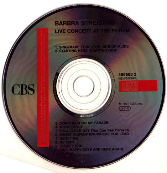Barbra Streisand : Live Concert At The Forum (CD, Album)