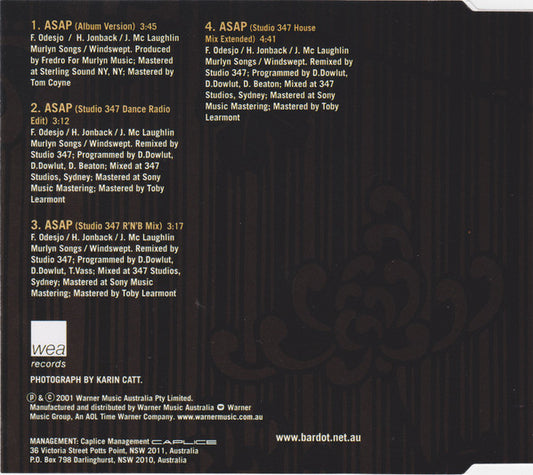 Bardot (2) : ASAP (CD, Single)