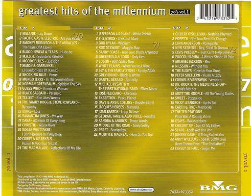 Various : Greatest Hits Of The Millennium 70's Vol. 1 (3xCD, Comp)