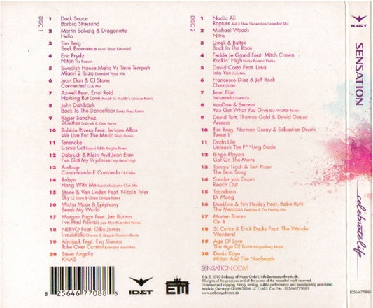 Various : Sensation - Celebrate Life - Germany 2011 (2xCD, Comp, Mixed)