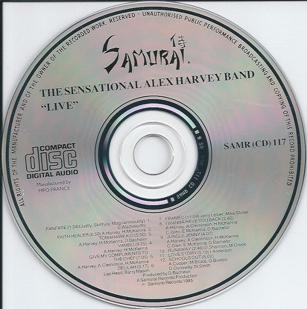 The Sensational Alex Harvey Band : Live (CD, Album, RE)
