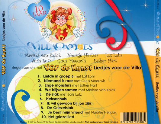 VOF De Kunst : 10 Jaar Villa pardoes: Liedjes Voor De Villa (CD, Album)
