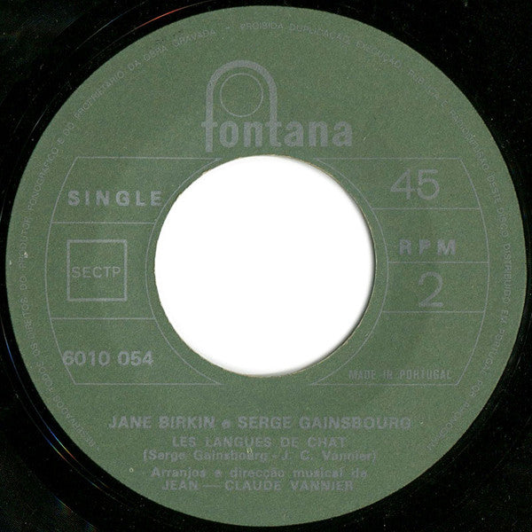 Jane Birkin et Serge Gainsbourg : La Décadanse (7", Single)