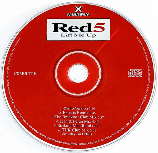 Red 5 : Lift Me Up (CD, Single)