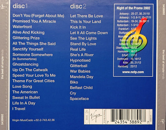 Simple Minds : The Best Of Simple Minds (Night Of The Proms Special Remastered Edition) (2xCD, Comp, RM)