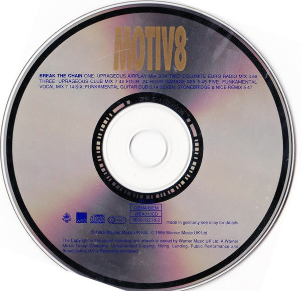 Motiv 8 : Break The Chain (CD, Single)