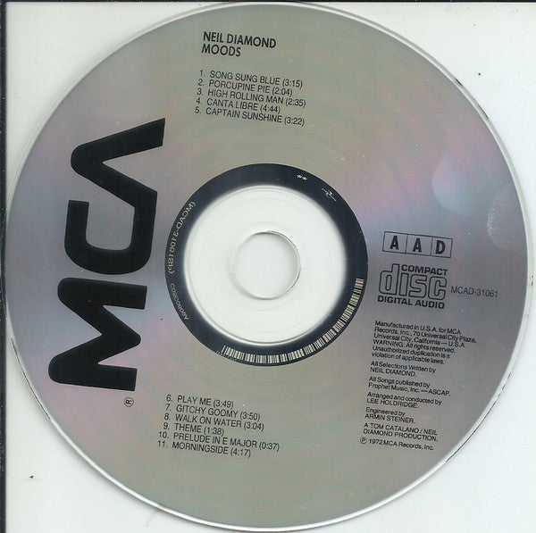Neil Diamond : Moods (CD, Album, RE)