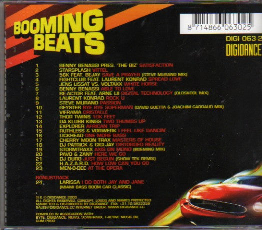 Various : Booming Beats (CD, Comp, Mixed)
