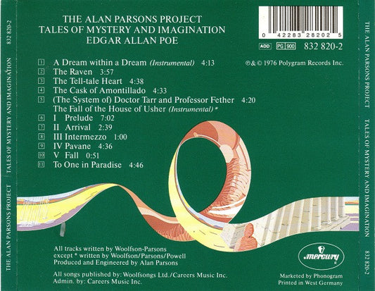 The Alan Parsons Project : Tales Of Mystery And Imagination (CD, Album, RE, RM, PDO)