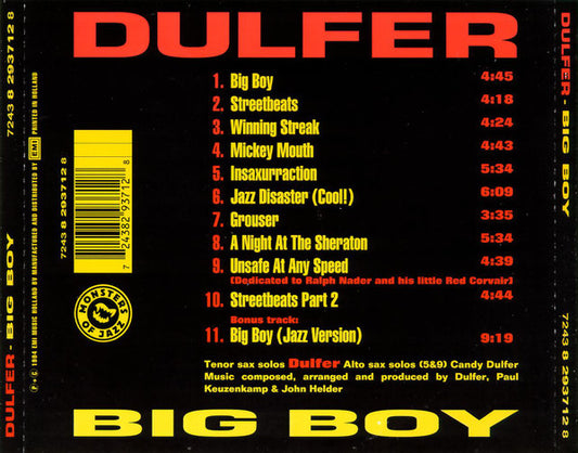 Hans Dulfer : Big Boy (CD, Album)