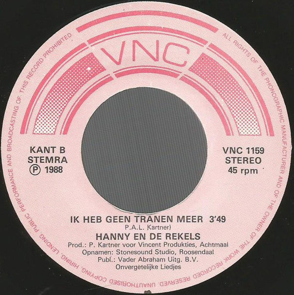 Hanny En De Rekels : Dit Is 'n Liedje Over Liefde (7", Single)