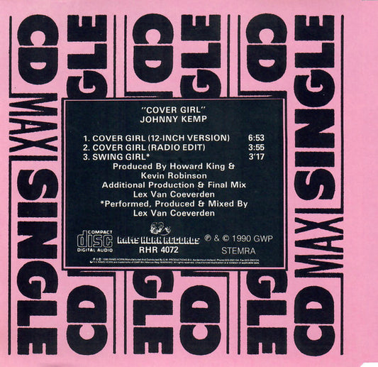 Johnny Kemp : Cover Girl (CD, Maxi)