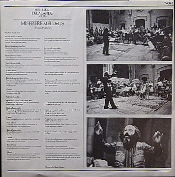 Michel Richard Delalande, Jean-Claude Malgoire, La Grande Ecurie Et La Chambre Du Roy, Groupe Vocal Arpège, Bordeaux, Joël Péral : Miserere (LP, Album)