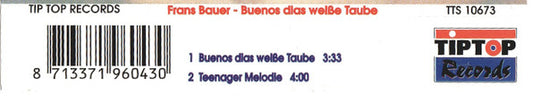 Frans Bauer : Buenos Dias Weiße Taube (CD, Single)