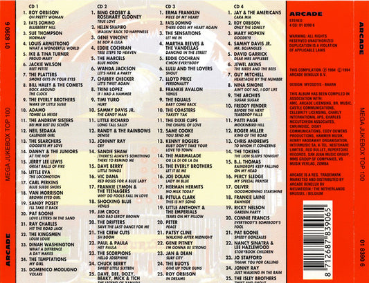 Various : Mega Jukebox Top 100 (4xCD, Comp)